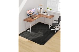 Blvornl Large Office Chair Mat for Hardwood Floor, Rolling Chair Mat for Hard Wood, Large Anti-Slip Hard Floor Protector, Heavy Duty Computer Desk Rug for Office and Home 50"*63" Black