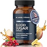 Mt. Angel Vitamins Blood Sugar Support Supplement - Natural Supplement with Pysllium Husk, Berberine with Ceylon Cinnamon, and Apple Cider Vinegar - Supports Healthy Blood Sugar Levels - 60 Capsules