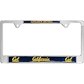 Officially Licensed Premium Shiny Chrome Metal License Plate Frame - Second Generation - Mascot Version (Cal)