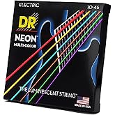 DR Strings Handmade Strings NMCE-10 HIDEF NEON MULTICOLOR Colored Electric Guitar Strings: Medium, 10-46