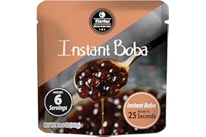Flavfar Instant Tapioca Pearls for Bubble Tea & Milk | Tea Perlas de tapioca | Low-Calorie, & Gluten-Free - Ready in 25 Seconds - 6 Servings (1 Pack)