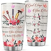 CUBICER Hair Stylist Coffee Tumbler Travel Mug With Lid Appreciation Birthday Gifts For Women Friends Teens Girls Hairdressers Insulated Cup Stainless Steel Tumblers Inspirational Quotes