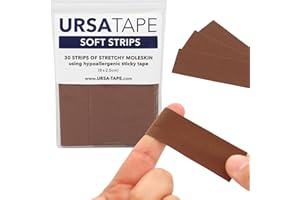 URSA Tape Stretchy Moleskin Fabric Tape | 30 Blister Tape Strips, Heavy-Duty Blister Prevention, No-Residue Bandages for Feet