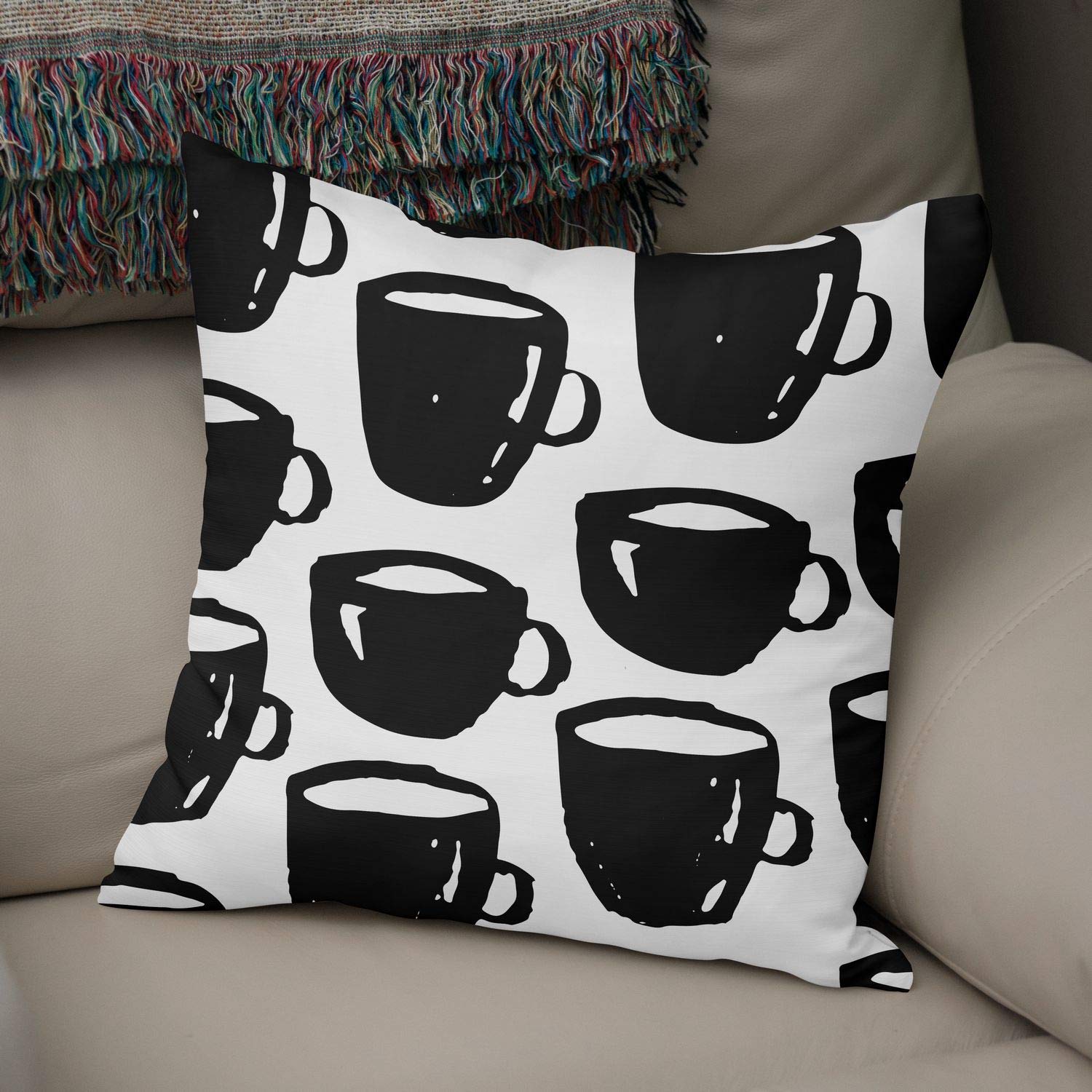 Bonamaison Decorative Cushion Cover Random Pattern, Throw Pillow Covers, Home Decorative Pillowcases for Livingroom, Sofa, Bedroom, Size:43X43 Cm - Designed and Manufactured in Turkey