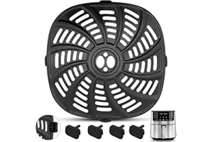 GWYXC Air Fryer Grill Pan for Gourmia GAF798 GAF778 GAF716 7QT Air Fryer, Food Grade Nonstick 8.97''*8.97'' Air Fryer Replacement Parts Accessories Rack Tray Grill Plate Crisper Plate,Dishwasher Safe