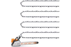 FIFCHALL 4 Pack 18 Inch Chainsaw Chain for Stihl .325" Pitch .063" Gauge 74 Drive Links 26RS 74, Replacement Chains Fit Stihl MS271 Farm Boss MS311 MS291 MS261 36390050074 Oregon L74, V74 and More