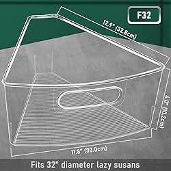 JEISSLIA Lazy Susan Cabinet Organizer Bins for