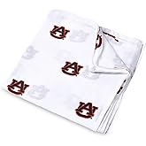 Three Little Anchors Auburn University Tigers Muslin Swaddle Blanket – Officially Licensed Ultra-Soft 47” x 47” Cotton Muslin Baby Swaddle | Breathable Newborn Blanket | Auburn Infant Gift