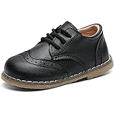 DADAWEN Toddler Boys Girls Dress Shoes Comfort Oxford Shoes Wedding Church Dress Shoes Lace Up School Uniform Loafer Flats (Toddler/Little Kid)
