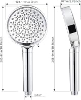 Cobbe Hard Water Filter Shower Head 6 Modes 20-Stage Filtration Chrome view 3