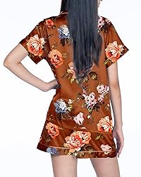 WJing Yi Jia Womens Pajama Sets XS-4XL Silk Satin
