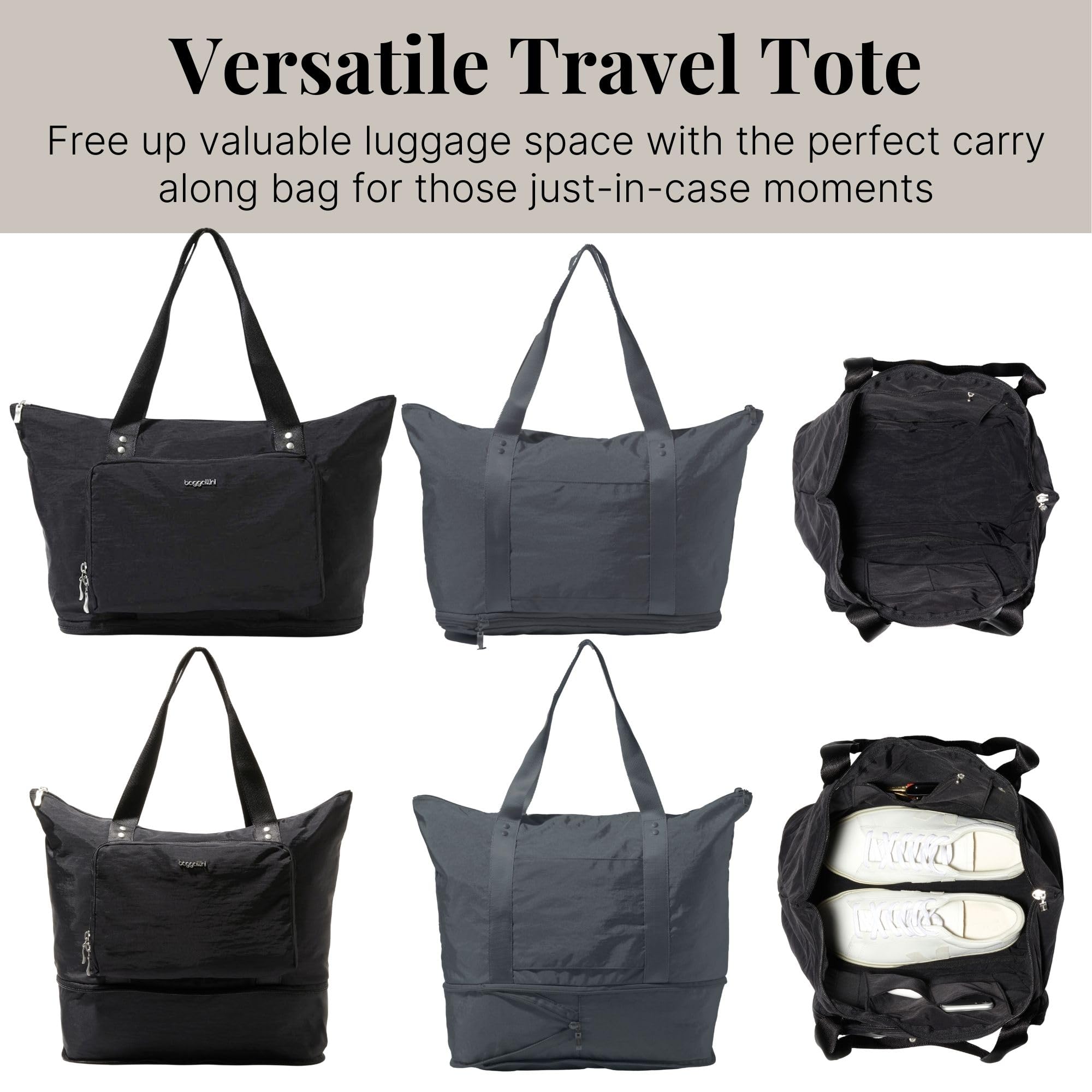 Baggallini Carryall Expandable Lightweight Travel Tote 22