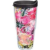 Tervis Kelly Ventura - Floral Collection Made in USA Double Walled Insulated Tumbler Travel Cup Keeps Drinks Cold & Hot, 24oz - Classic, Perennial Garden