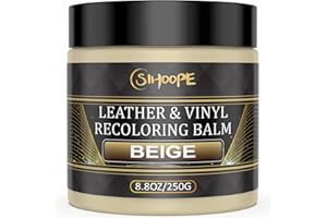 SIHOOPE 2025 New Advanced Leather Recoloring Balm,Beige Leather Repair Kit for Furniture,Leather Dye Filler,Couch Paint and Repair,Leather Color Restorer for Couches,Leather Scratch Remover for Car Interior