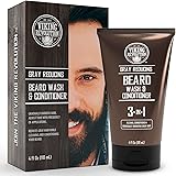 Viking Revolution Mens Beard Dye for Men Dark Brown - Grey Reducing Shampoo Beard Coloring for Men - Mens Beard Color Mustach