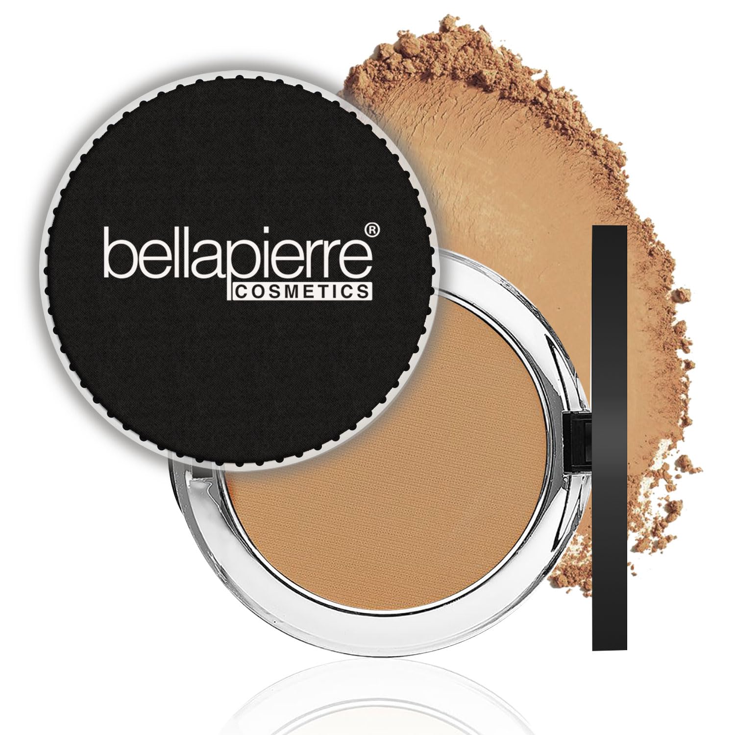Bellapierre Compact Mineral Foundation SPF 15 – Pressed Powder Makeup Base, Concealer & Setting Powder in One, Lightweight Mineral Formula, Talc-Free, Paraben-Free, Cruelty-Free – 0.35 oz - Café
