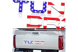 KINGBOO Tailgate Insert Letters 3D Raised Rear Emblems, ABS Plastic Inserts with Adhesive Compatible with Tundr 2022-2023 Truck Accessories Badge (Colored Flag)