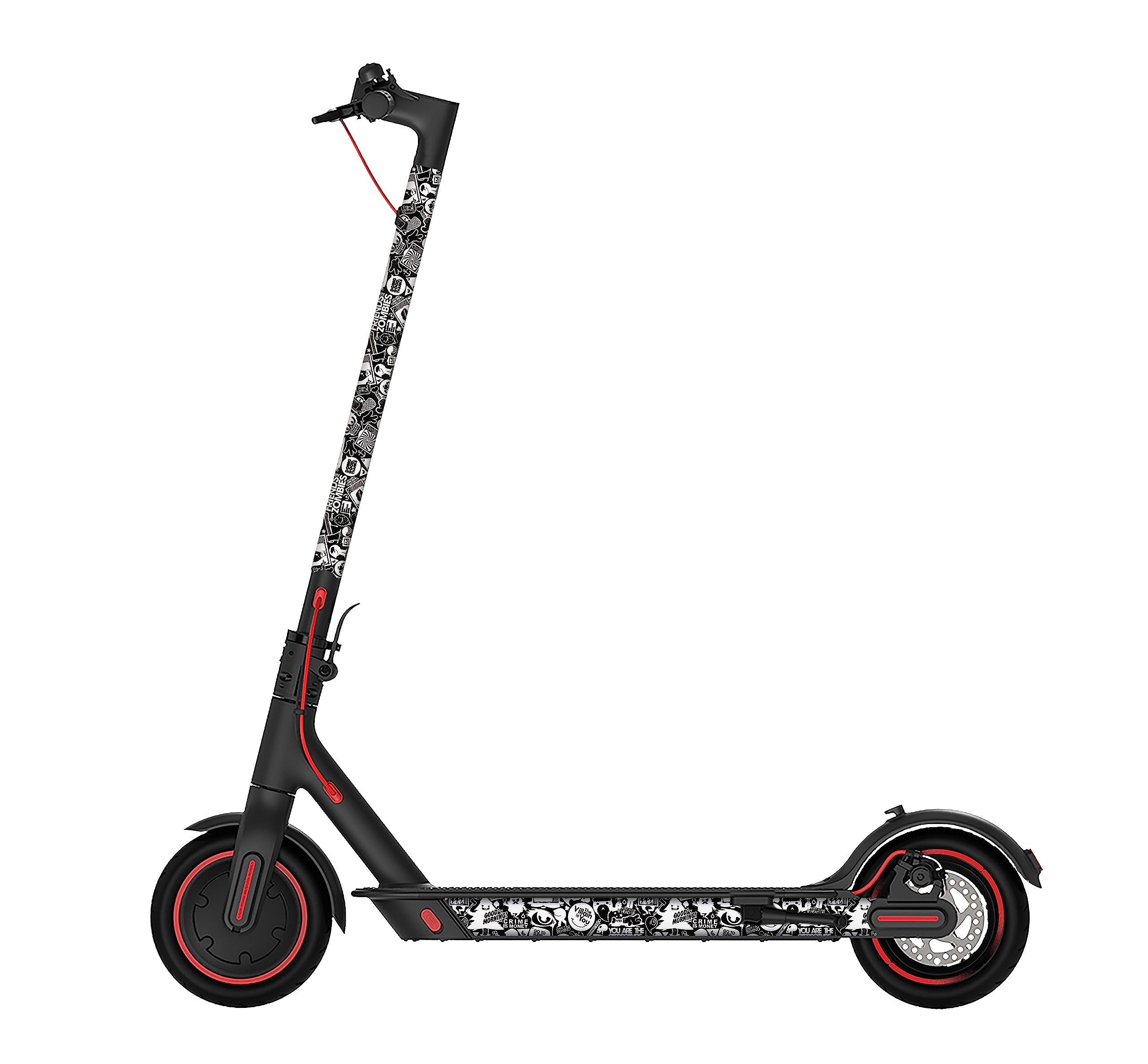 STYLISH SCOOTERS | Xiaomi Scooter Stickers | Model Sticker Bomb Black 4Pz | Decorate and Protect Your Scooter | Compatible for Xiaomi M365, S1, Pro, Essential, Pro2, Pro3 | Custom Stickers