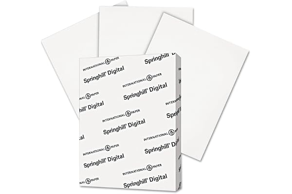 Springhill Cardstock Paper, White Paper, 90lb, 163gsm, 8.5 x 11, 92 Bright, 1 Ream / 250 Sheets - Index Card Stock, Thick Pap