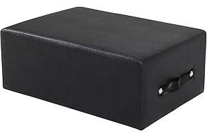 Portable Pilates Sitting Box, Non-Slip Reformer Sit Box for Home Gym, Premium Leather and Plywood Construction, Pilates Exerc