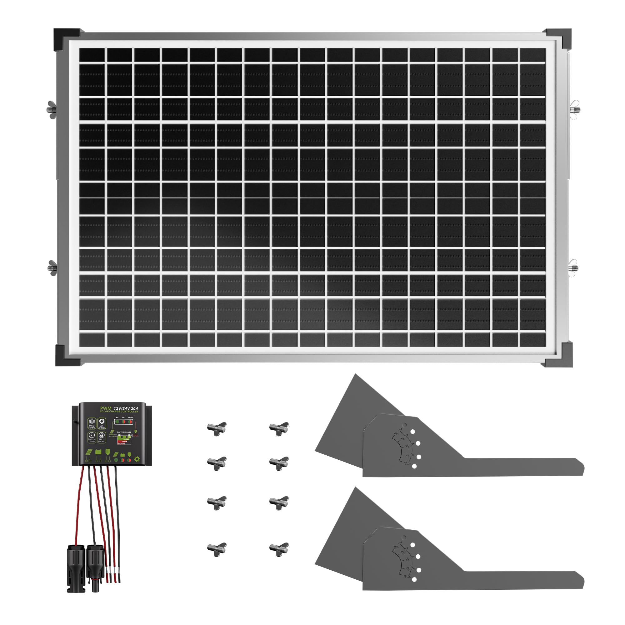ZUMI 30W Solar Panel for Automatic Gate Opener, IP67 Door Opener Kit ...