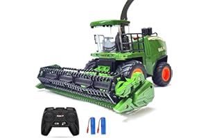 KNACKTOYZ Remote Control Tractor Toy - RC Truck for Kids with Spray Function/LED Light/Realistic Sound, 2 Rechargeable Batteries, Toddlers Farm Vehicle Toys for 3 4 5 6 7 8 Year Old Boys Christmas Birthday Gift