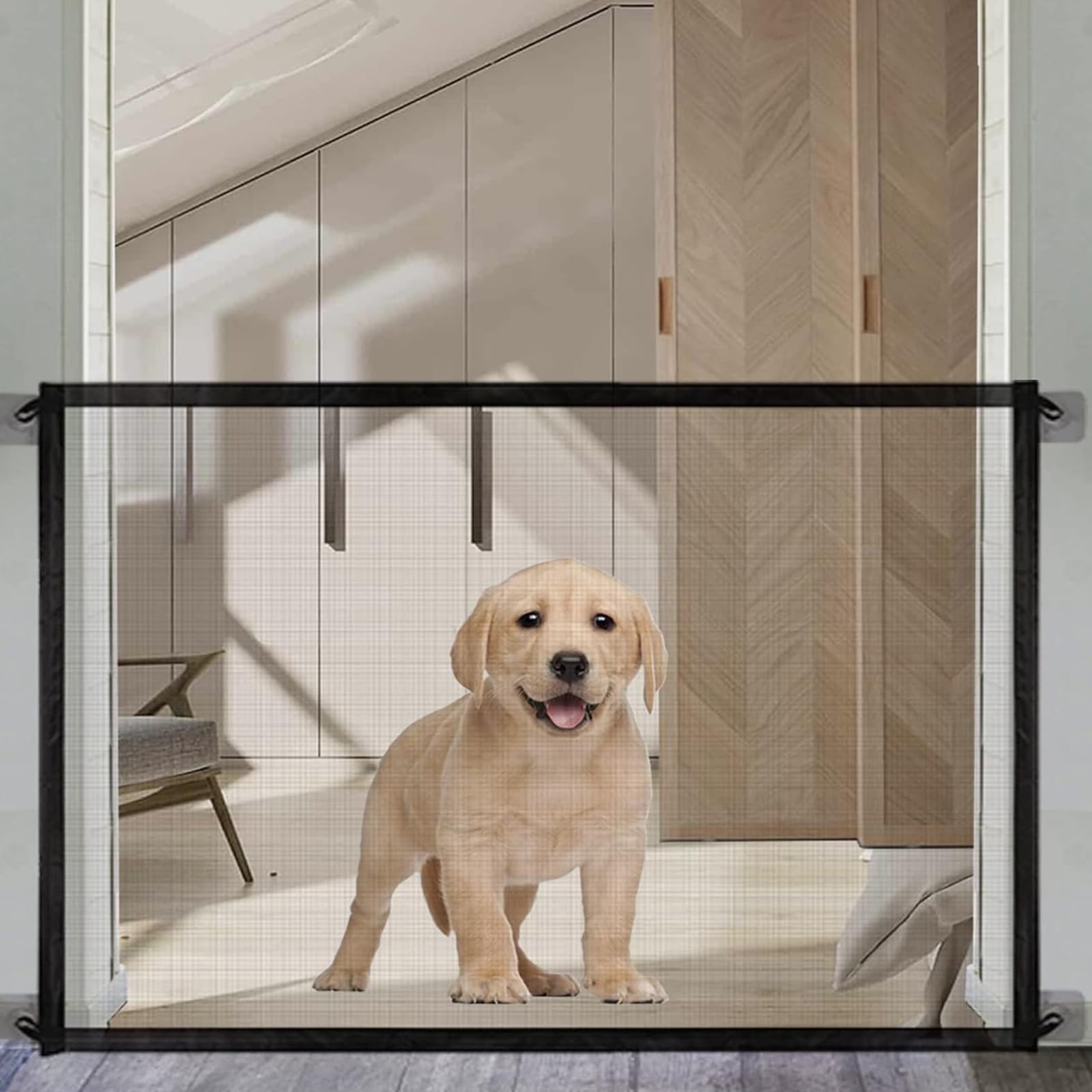 NTEK Magic Gate for Dogs | Portable Folding Safety Stair Gate Safe Guard for Baby | Indoor Safety Gate Install Anywhere for Dogs Cats | Keep Your Baby and Pets Away from Kitchen & Outdoor (180 X 72)