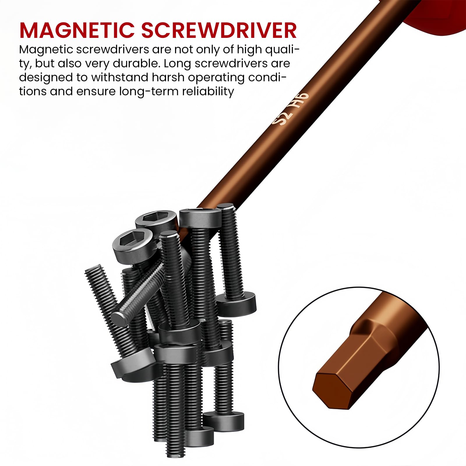 WIYETY 6 Stück Langes Torx-Schraubendreher: Schraubendreher Magnetisch, Lange Sternschraubendreher Klingenlänge 300mm, ‎Schraubenzieher Set mit Kunststoff Griff(T10,T15,T20,T25,T27,T30) 4