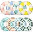 Libima 8 Pcs Inflatable Pool Floats for Adults, Swimming Rings Swim Tube Pool Rings Floaties for Adults Hawaiian Beach Party Decorations