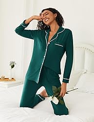 Ekouaer Womens Pajamas Set 2 Piece Button Down