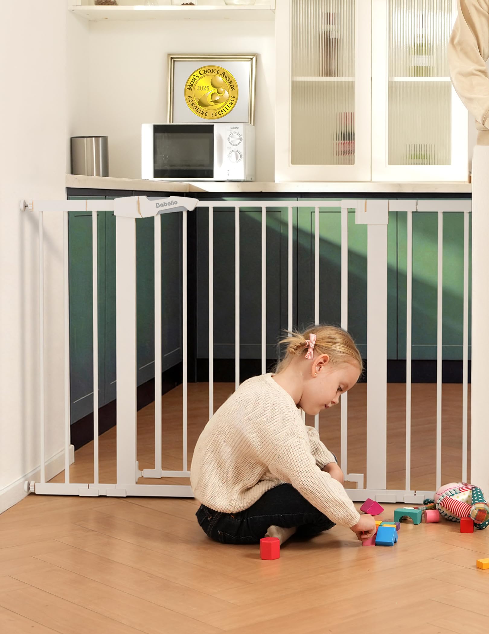 Photo 1 of **********THIS IS ONLY A STAIR BANISTER ADAPTER KIT FOR THIS GATE*************
Babelio Metal Baby Gate, 29-48“ Auto Close Easy Install Pet Gate, Extra Wide Walk Thru Child Safety Gate, Pressure Mounted Dog Gate for Doorways & Stairs, with Y Spindle Rods, 