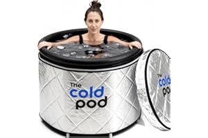 The Cold Pod Insulated Cold Plunge Tub Bundle - 85 Gallons Outdoor Ice Bath Tub with Chiller Compatible Thermal Cover - Portable at Home Icy Cold Tub for Athletes,Fitness Buff and Health Junkie