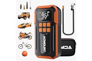 Tire Inflator Portable Air Compressor, 160PSI Air Compressor Tire Air Pump, 6X Faster Inflator with 5 Modes, Emergency Power 