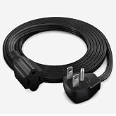 Maximm 8 Ft 14/3 AWG UL Certified Flat Plug Extension Cord, 1-Outlet | Heavy-Duty 14 Gauge Grounded Wire with Flat Low-Profile Design, 3-Prong Plug, Indoor Rated for Appliances &amp; Everyday Use