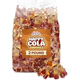Happy Cola Gummy Candy 2 Pound Bag &ndash; Bulk Chewy Cola-Flavored Gummy Bottles Candies for Parties, Candy Buffets, Snacks, and Treats