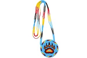 BUYBEADED Handmade Native American Style Tribal ethnic Seed Bead Beaded Layered Medallion Necklace #1
