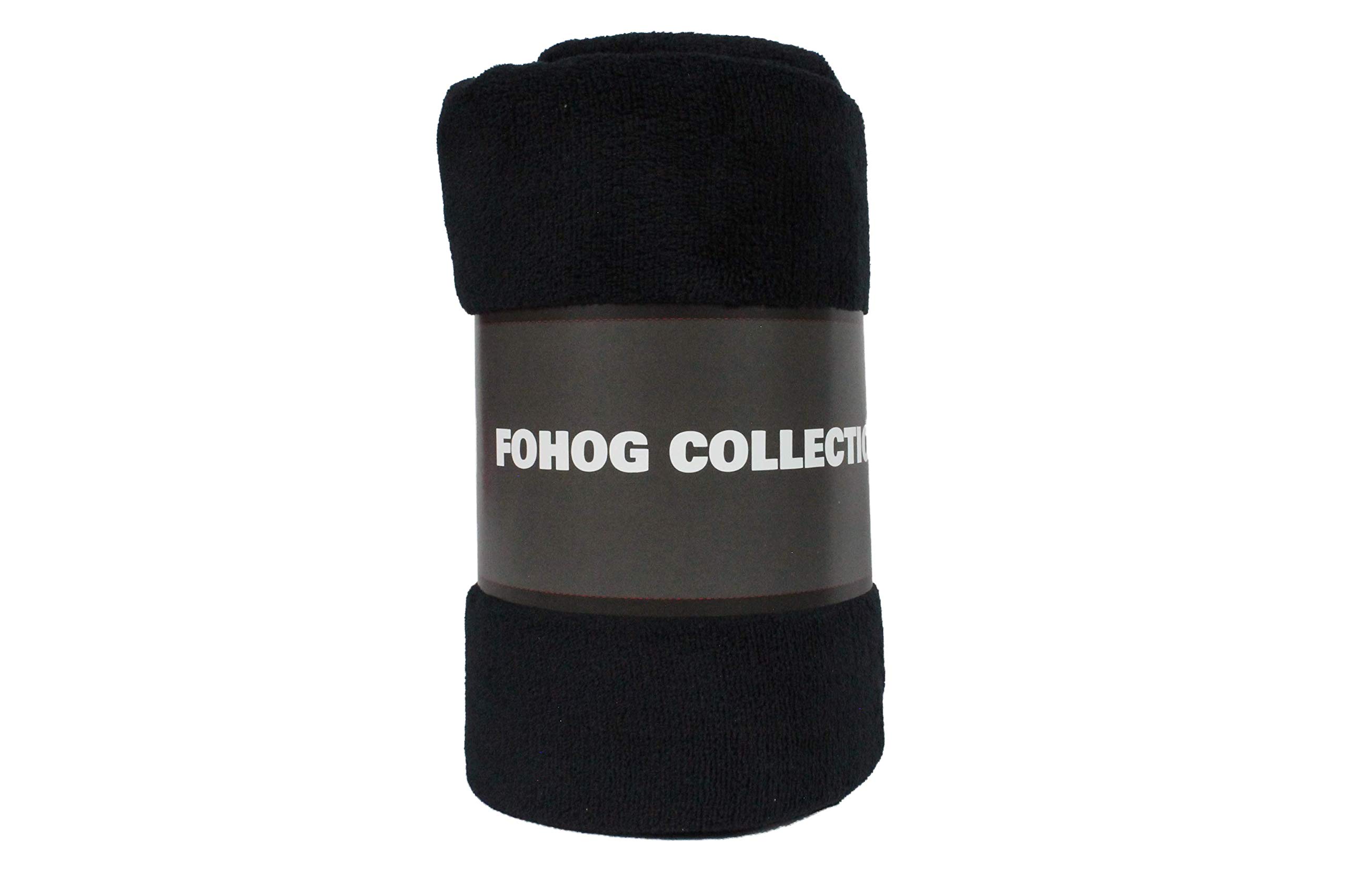 FOHOG Collection Fleece Blanket Black Small Plush