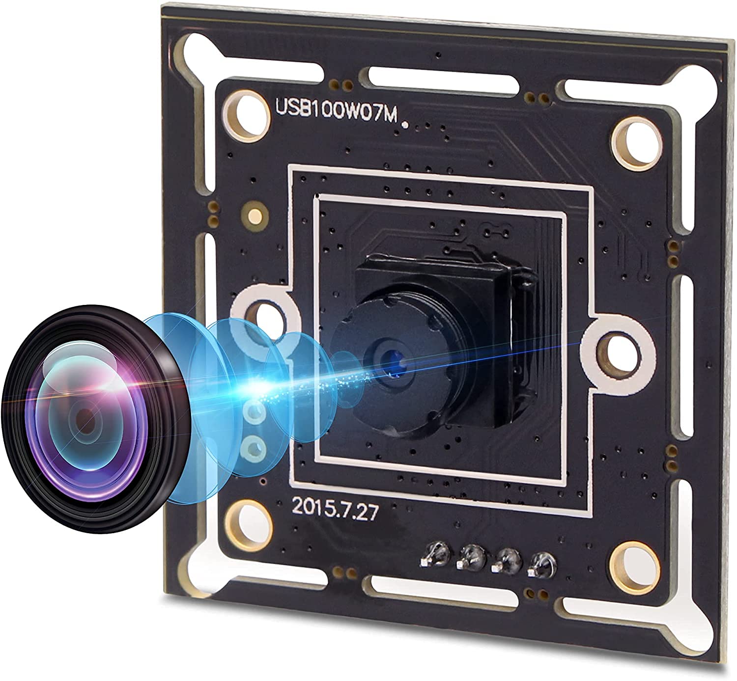 ELP USB Camera Module 720P USB Camera with 45 degree M7 Lens Mini UVC USB2.0 Webcam Board with 3.3ft/1m Cable for Computer, Laptop, Raspberry Pi, Jetson Nano