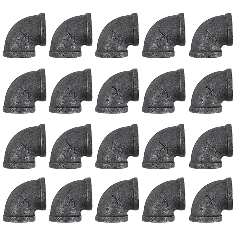 LOT (6) 2 INCH BLACK IRON PIPE THREADED CAPS FITTINGS PLUMBING 6102255