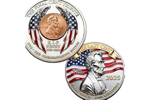The Last Cent Commemorative Coin, 2025 Final Cent Tribute Token, Last Penny Commemorative & Memorial Piece, 2025 Penny, U.S. Cents Souvenir