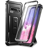 Dexnor for Samsung Galaxy S10 Case, [Built in Screen Protector and Kickstand] Heavy Duty Military Grade Protection Shockproof Protective Cover for Samsung Galaxy S10 Black