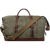 S-ZONE Duffle Bag for Travel Canvas Duffel Bag Carry on Weekender Bag for Men