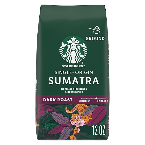STARBUCKS GROUND COFFEE, DARK ROAST HOT OR ICED...