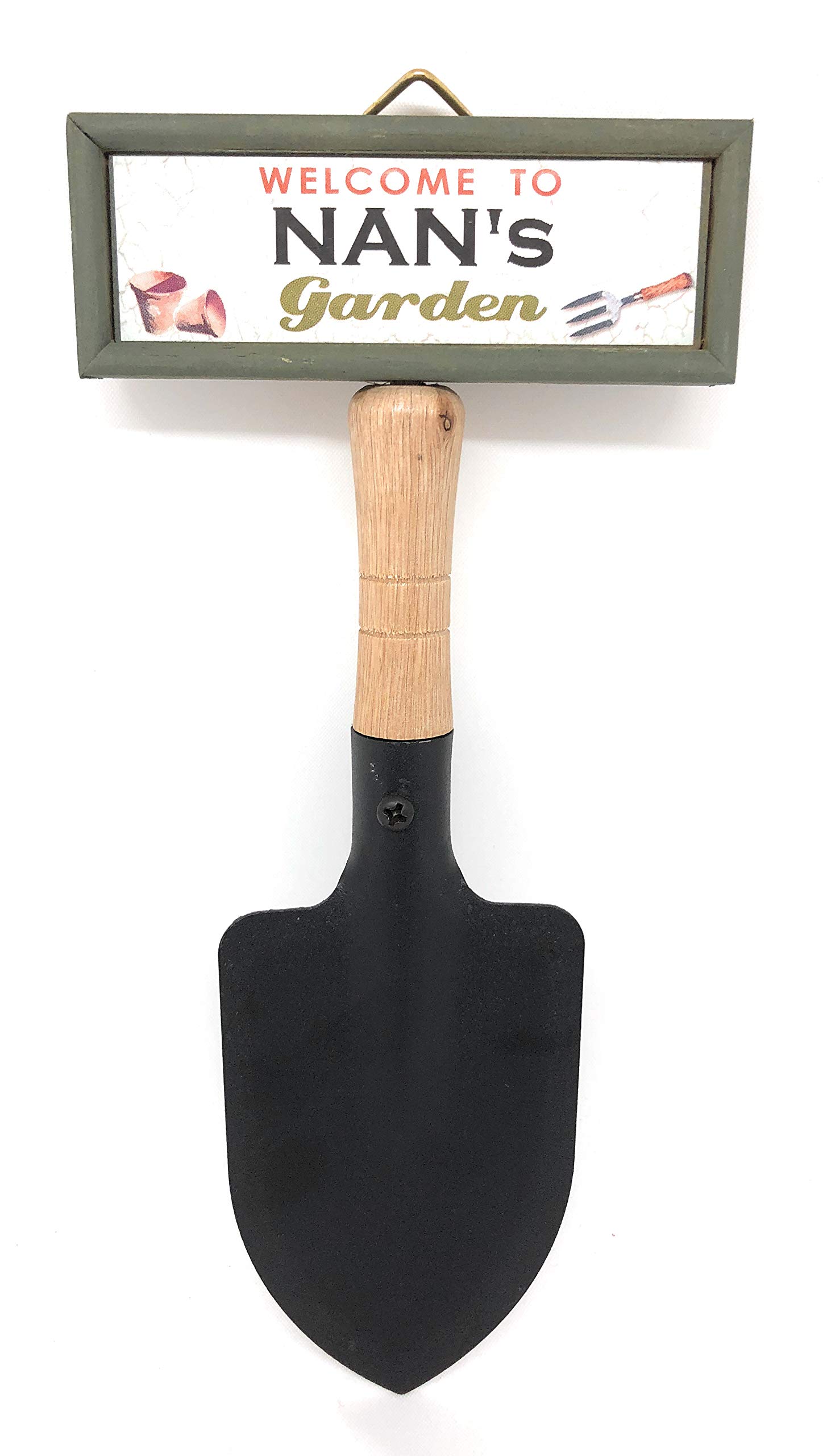 tlm wholesale 'Welcome to Nan's garden' Sign - DECORATIVE SIGNAGE - Resin, Fibreglass - Wall Mount - Rustic - Outdoor garden decor