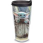 Tervis Star Wars - The Mandalorian Child Sipping Made in USA Double Walled Insulated Tumbler Travel Cup Keeps Drinks Cold & Hot, 24oz, Classic