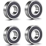 6203-RS Sealed Bearing - 17x40x12 - Lubricated - Chrome Steel (4 PCS)