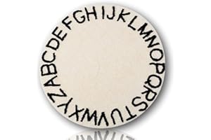 BLUE PAGE ABC Rug for Kids Room Circle Alphabet Nursery Rug for Baby Boy and Girl - Round Neutral Toddler Playroom Rug, Letter Learning Carpet(47", Black White)
