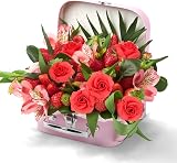 Kesote 50Pcs Real Touch Artificial Rose Flowers Red Bouquet view 3