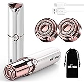 Electric Painless Hair Remover, Facial Hair Removal for Women - as Seen on TV Face Shaver, Hair Removal Device with 2 Replacement Heads
