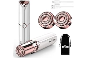 GURELAX Electric Painless Hair Remover, Facial Hair Removal for Women - as Seen on TV Face Shaver, Hair Removal Device with 2 Replacement Heads